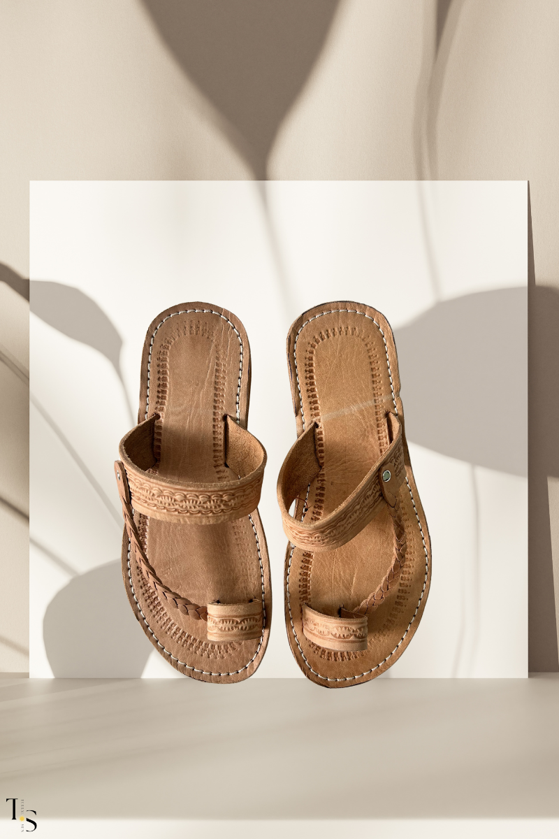 Sandalias Cuero Trenza