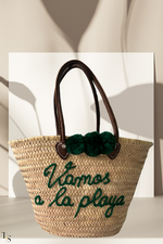 Capazo Grande de Rafia Playa Verde