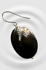 Pendiente de Nácar Negro de Piedras Naturales