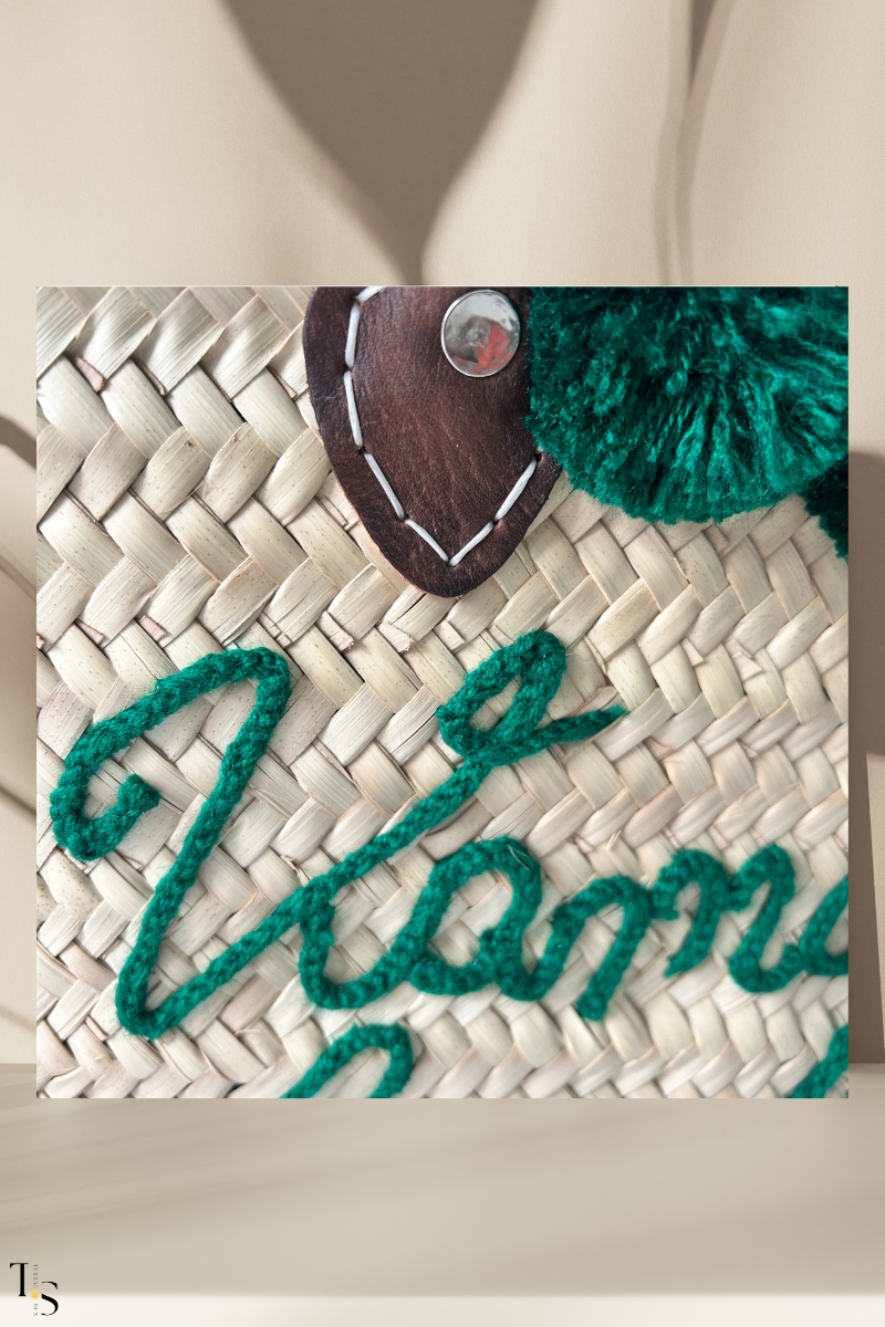 Capazo Grande de Rafia Playa Verde