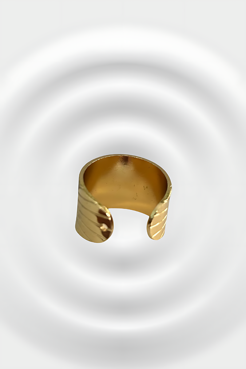 Anillo en Acero con Piedra de Turmalina