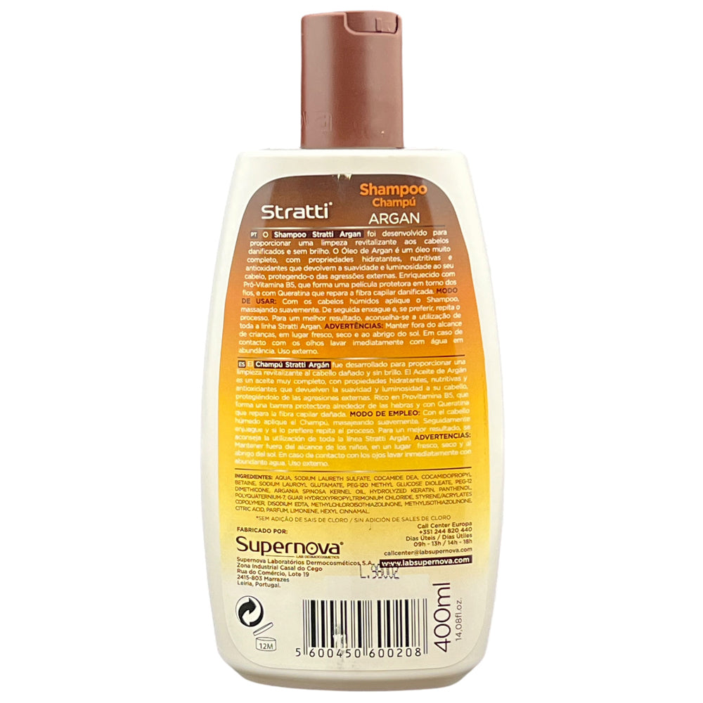 Champú Stratti Argán & queratina con Pró-Vitamina B5