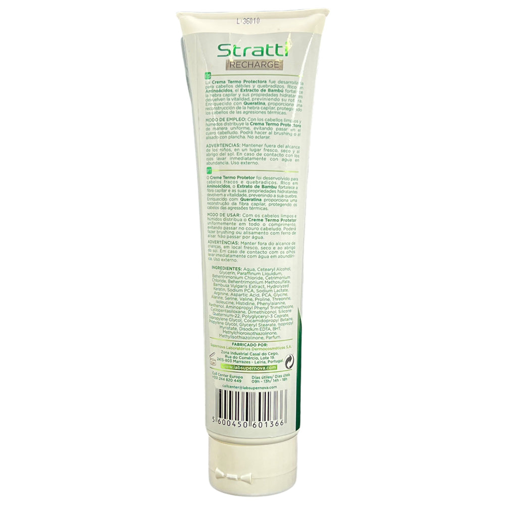 Carga de Tratamiento Stratti Bambú & queratina Antirrotura con Protección Térmica