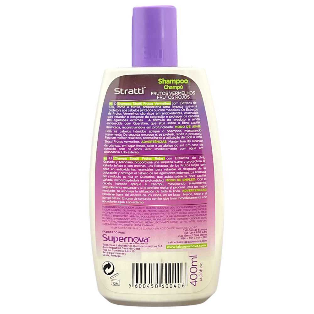 Champú Stratti Frutos Rojos & queratina